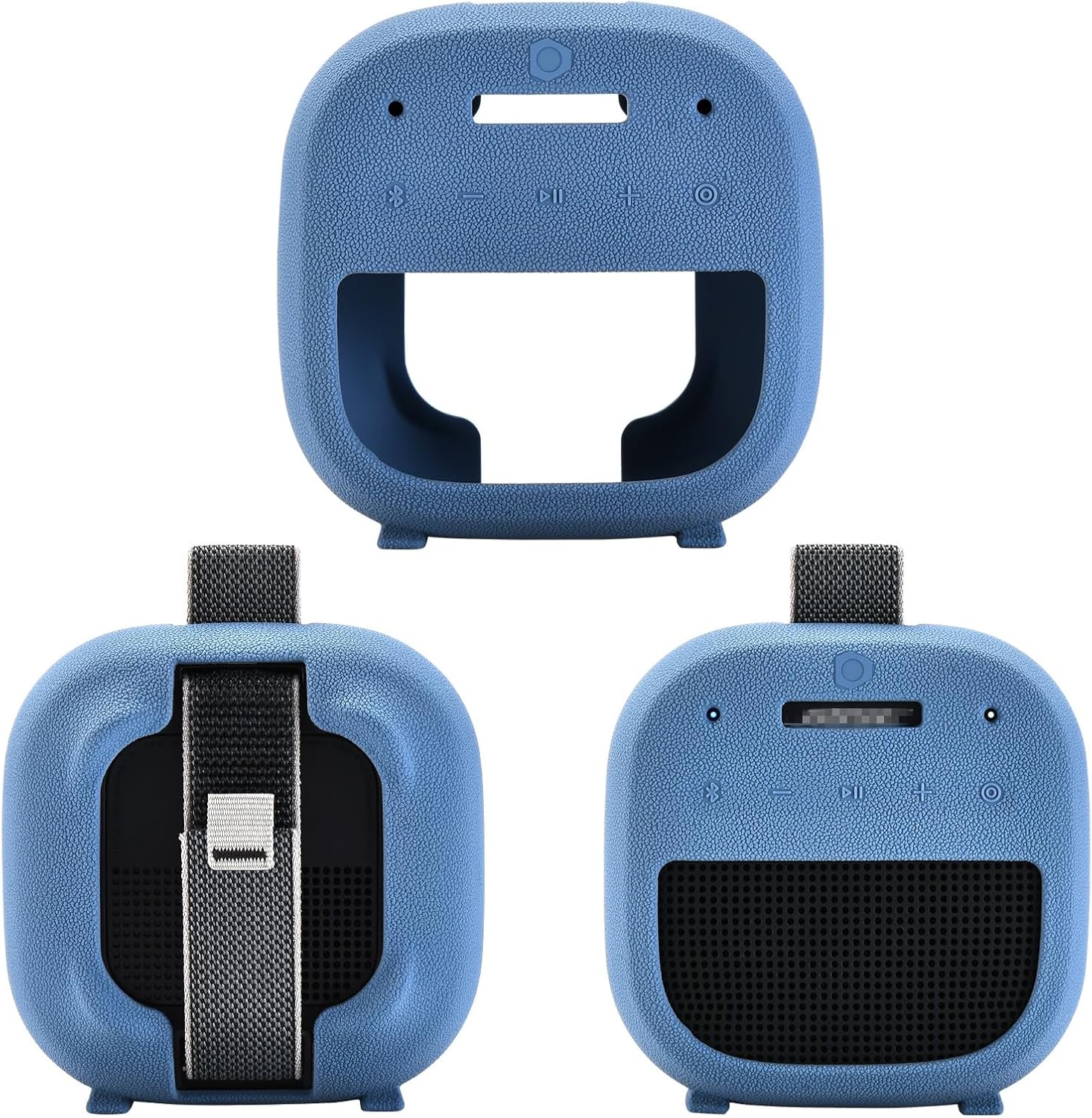 Travel Carrying Silicone Case for Bose SoundLink Micro 2 Portable Bluetooth Speaker,Protective Silicone Cover for Bose SoundLink Micro 2 Speaker (Black)