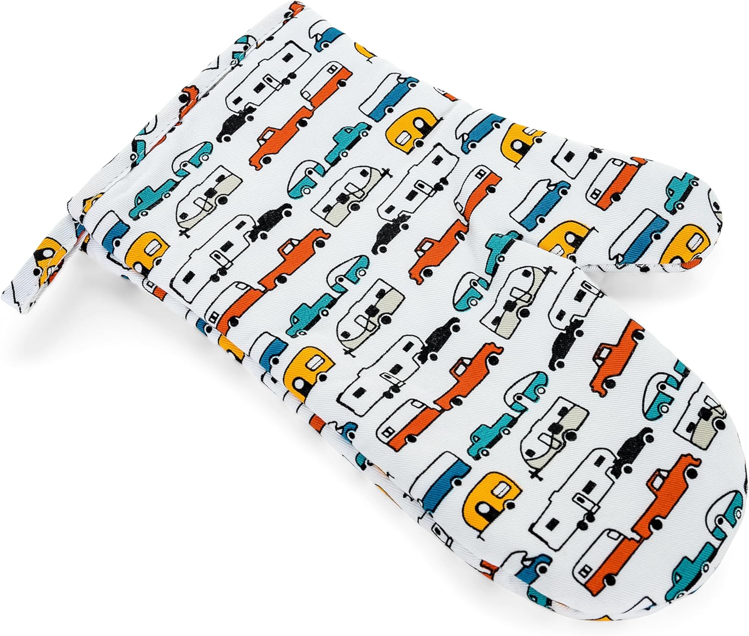 Camco Life is Better at The Campsite Heat Resistant Oven Mitt and Pot Holder Set - Heat Resistant, 100% Cotton - Features Unique RV Camping-Themed Design (53259) - Image 3