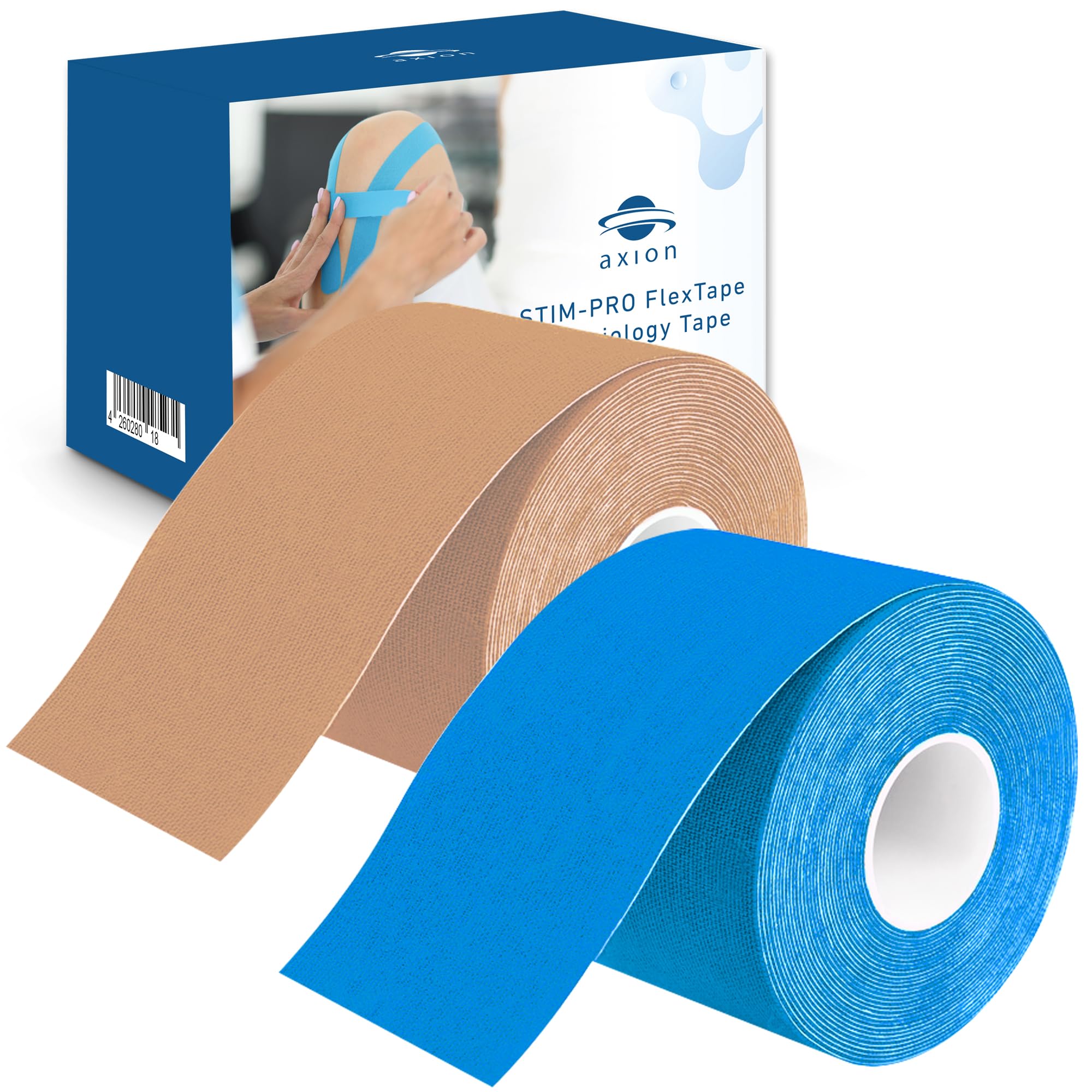 axion Kinesiology Tapes 2 Rolls Uncut Blue | Elastic Cotton Sports Tapes for Optimal Performance | Easy Application | Latex Free | Skin Friendly | Long Lasting Muscle and Joint Support — Amazon image 10