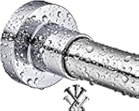 BRIOFOX Shower Curtain Rod 43-73 Inches, Rustproof and Non-Slip Spring Tension Rod for Window or Bathroom, Polished 304 Stainless Steel