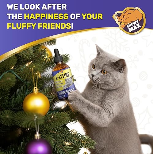 Miniatura 9 de L Lisina para gatos para apoyo respiratorio e inmunológico  Antibiótico para gatos para ayudar con ojos llorosos, tos, secreción nasal, estornudos