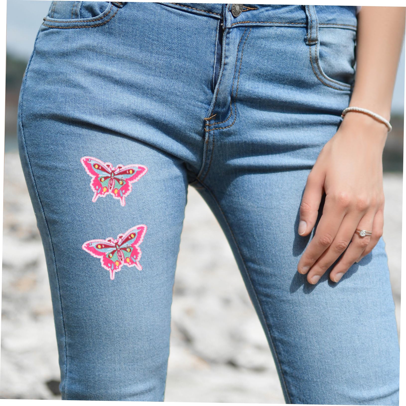 Lurrose 100pezzi Patches Appliques Adesivi Per Decorazioni e Riparazioni Abbigliamento Per Jeans Borse e Accessori