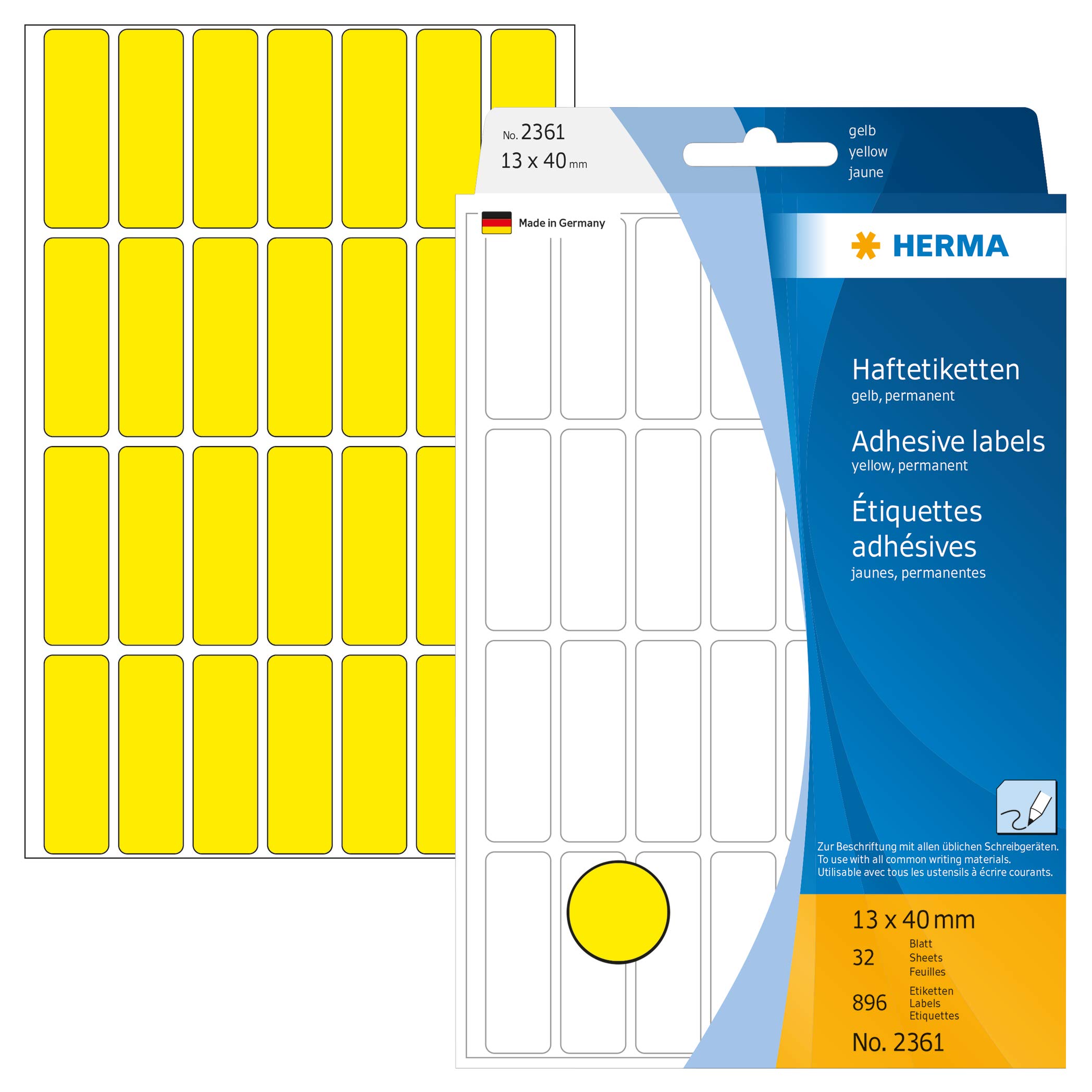 HERMA Etiketten Premium 63,5x38,1mm 4677 weiss 2100 Stück - Paul