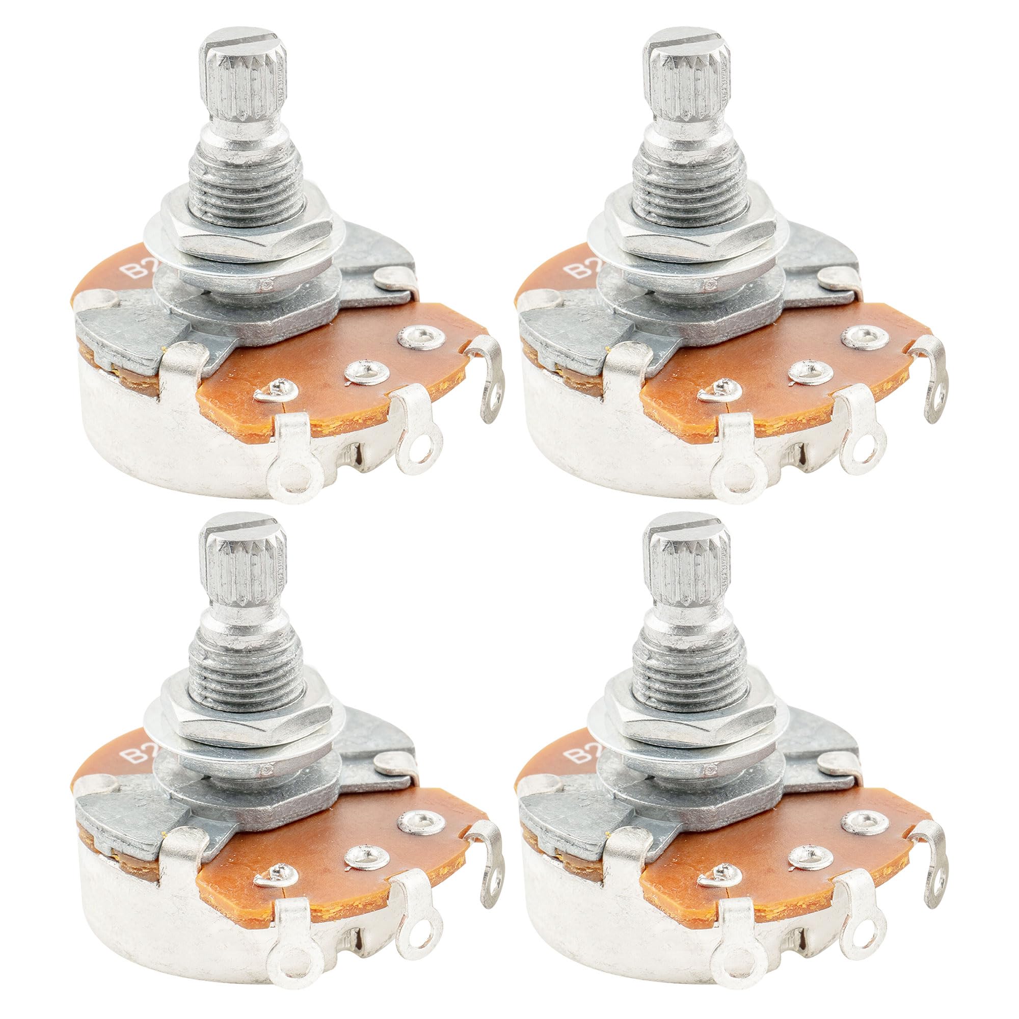 Alpha B250K Metric Split Standard Shaft 9.5mm Linear Taper Pots 4 Pcs