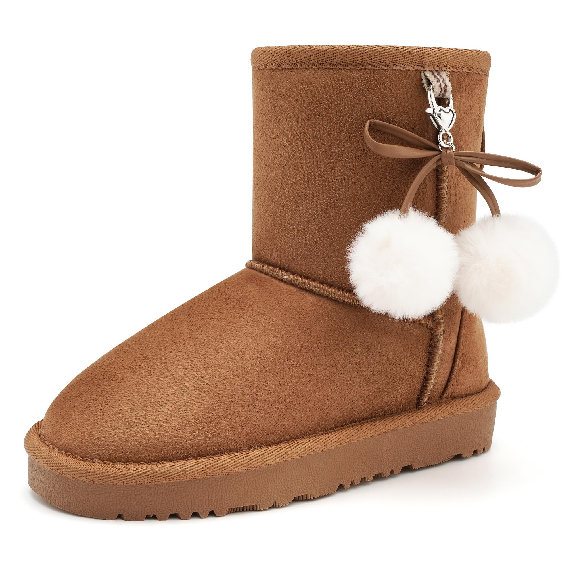 Stelle Kids Winter Boots Girls Boys Snow High Ankle Boots(Chestnut,10MT)