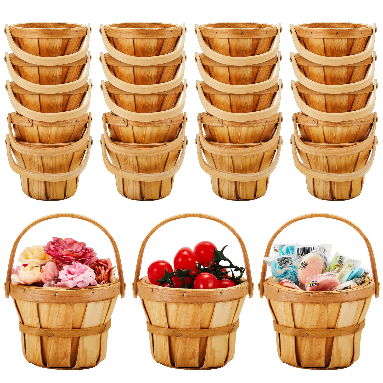 Mini panier de pique-nique en bois Marsui à remplir pour cadeaux d'invités et dragées