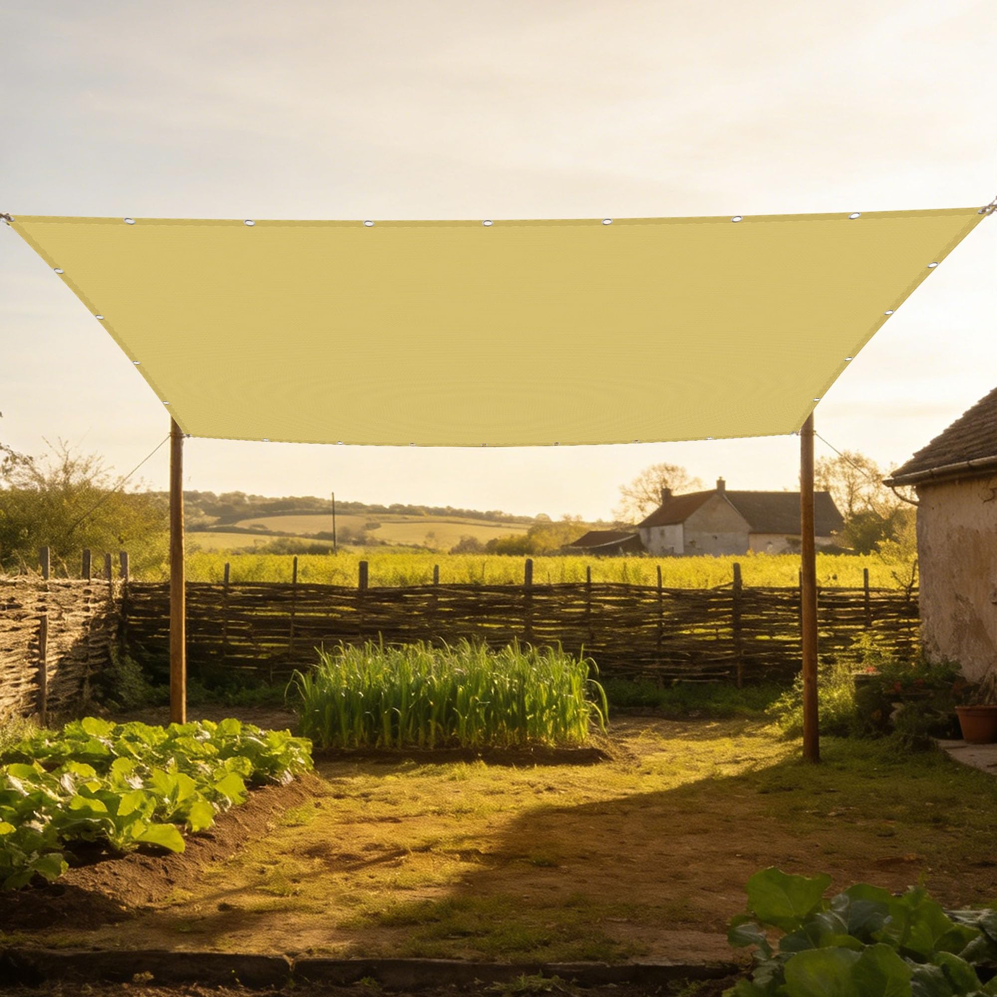 Filet ombrages anti pluie et déchirure voile d'ombrage imperméable 4x4m pour terrasse