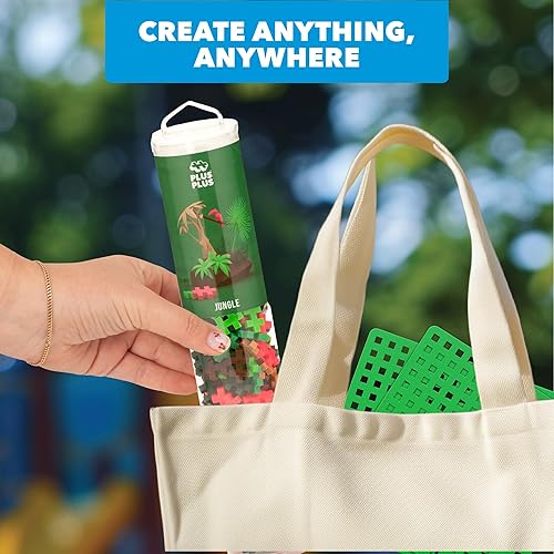 Miniatura 5 de PLUS PLUS Bloques de construcción entrelazados de 240 piezas para niños, juguetes de conexión de extremo abierto, minimanipuladores STEM Bin - Tubo