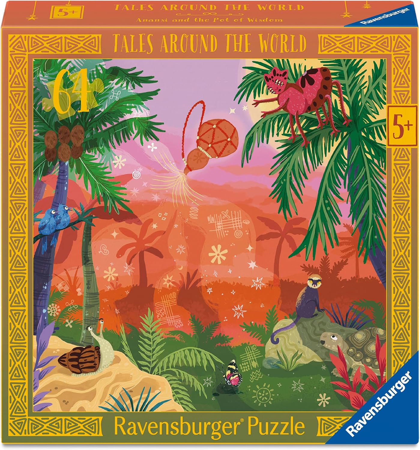 Ravensburger - African Tales - 64 Piece Jigsaw Puzzle - Beautiful Storytelling Scene Inspired by African Legends - Vibrant Cultural Artwork - Premium Quality - Screen‑Free Fun - Children Age 5+