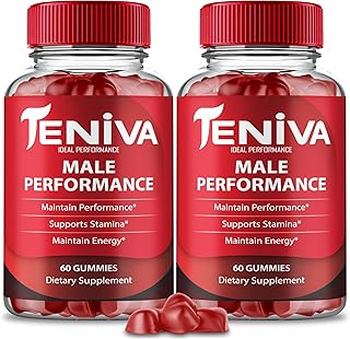 Teniva Gummies, Official Teniva Gummies for Men - Maximum Strength Performance, All Natural Support Overall Health & Wellness, Teni Va Advanced Support Gummy Reviews (2 Pack)