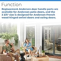 Vista 7 de Piezas de repuesto para manija de puerta Andersen de 3-3/4 de largo, compatibles con puertas de patio Andersen, puerta con bisagras Anderson