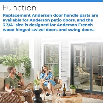 3-3/4 Door Handle Spindle for Andersen Frenchwood Storm Patio Door 2579830