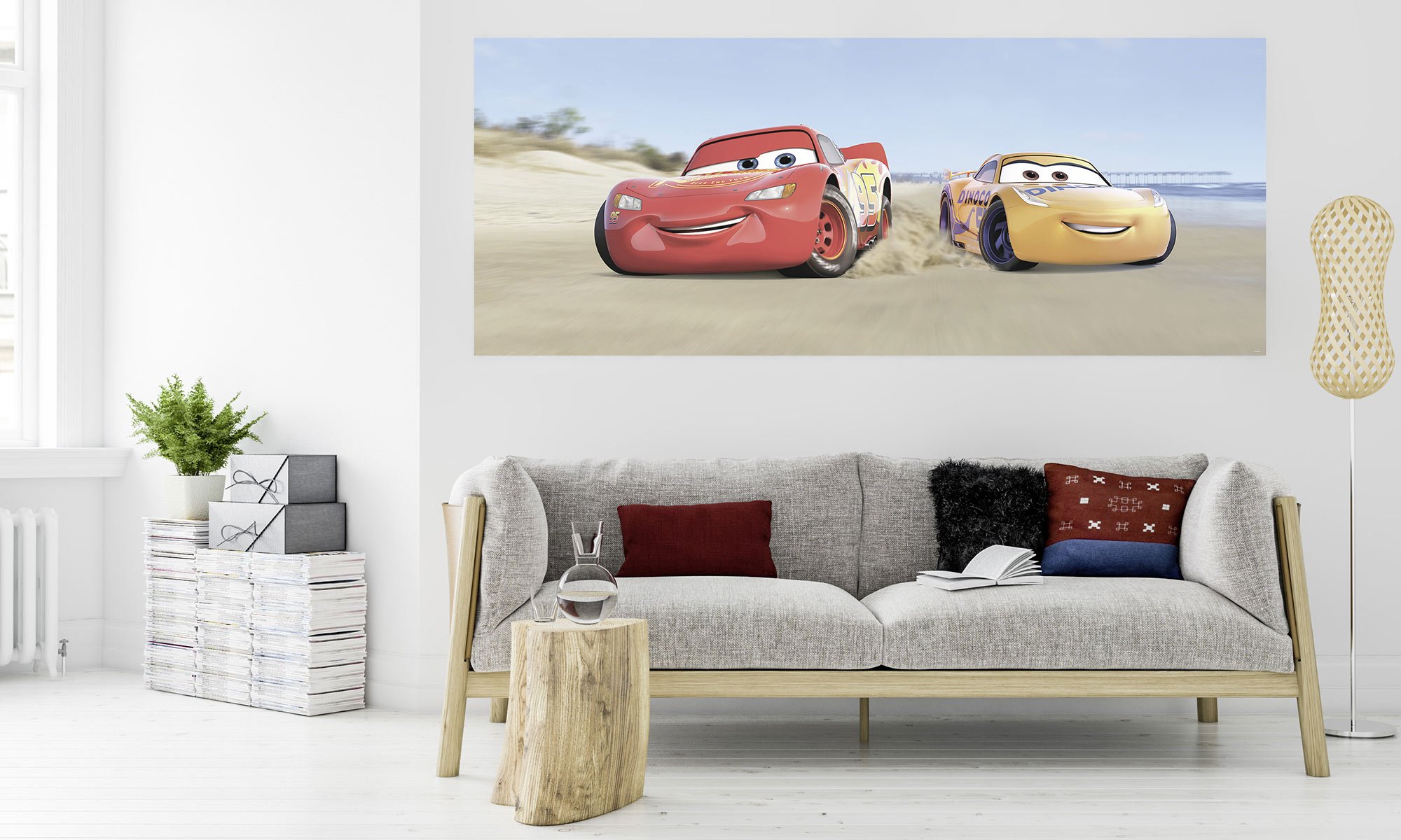 Komar Assorted Colours 003-Dvd1 Cars 3 Beach Wallpaper,