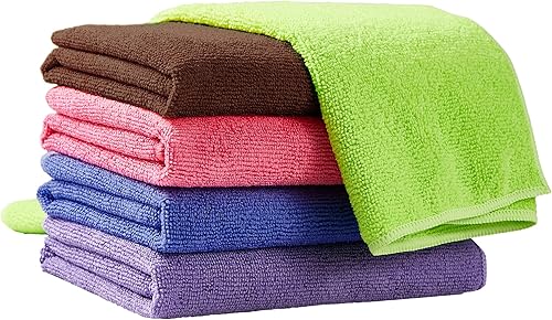 Paquete de 10 toallas de microfibra de limpieza, reutilizables, altamente absorbentes, paños de limpieza suaves multiusos para el hogar, cocina,
