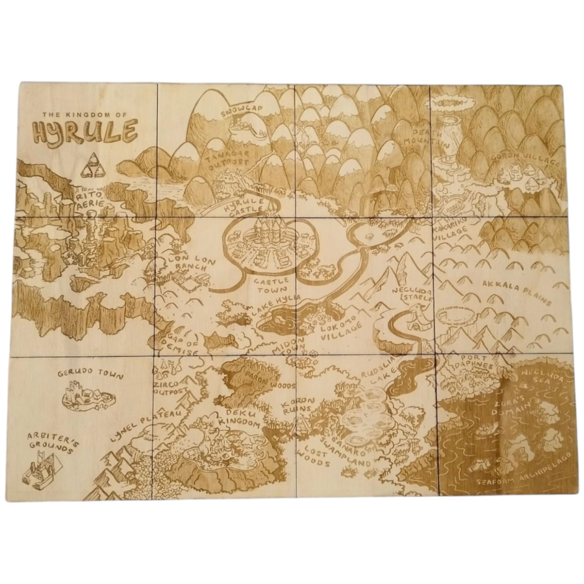 Dessous de verre en bois Légende de Z. | Lot de 12 carrés de 8,9 cm pour tasses et verres