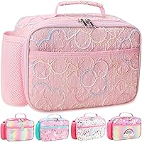 Vista 44 de RHCPFOVR Lonchera para niños – Lonchera aislada para niños y niñas, bolsa de almuerzo lavable y lonchera reutilizable para niños pequeños a prueba