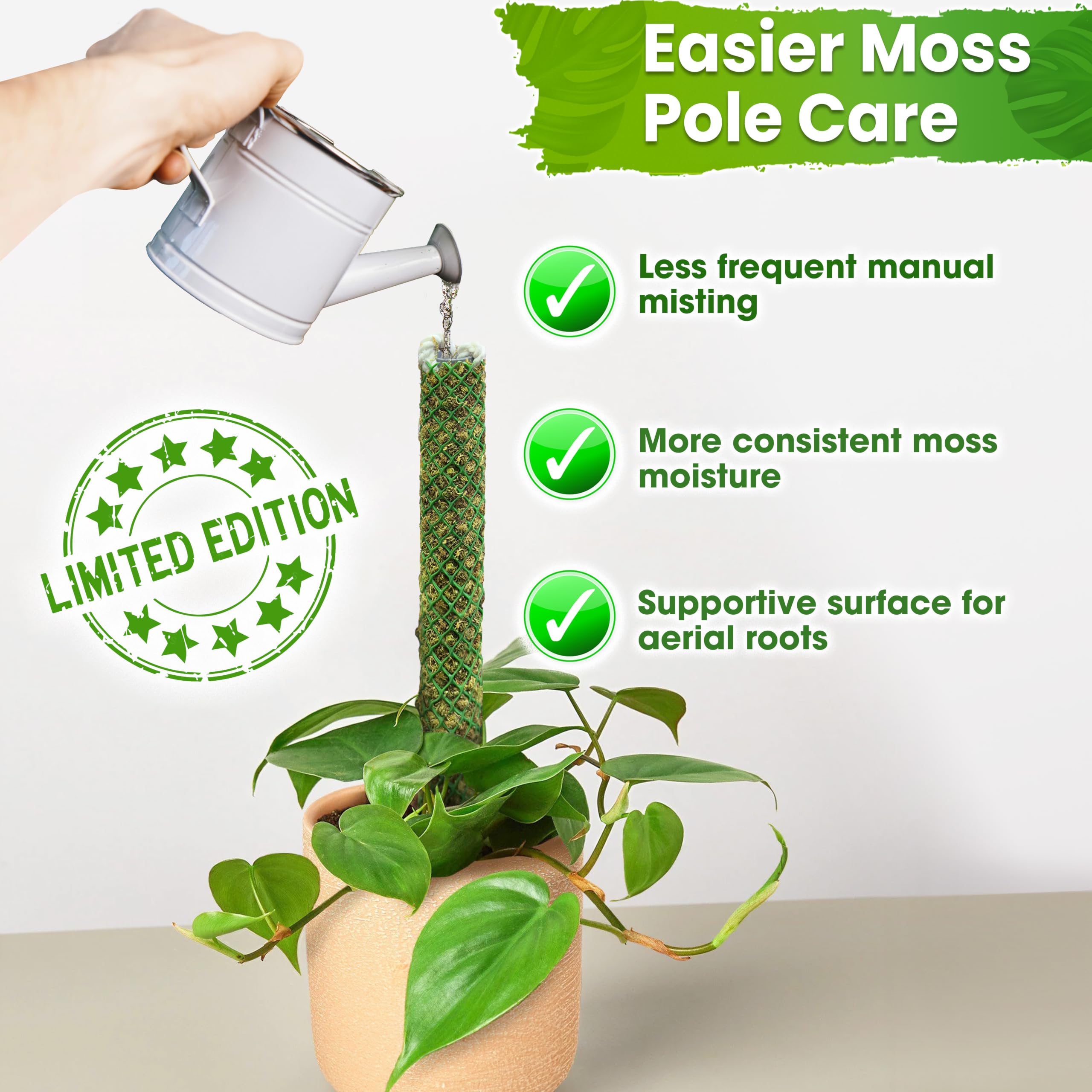 Amazon.com : DUSPRO Self-Watering Natural Green Forest Moss Pole