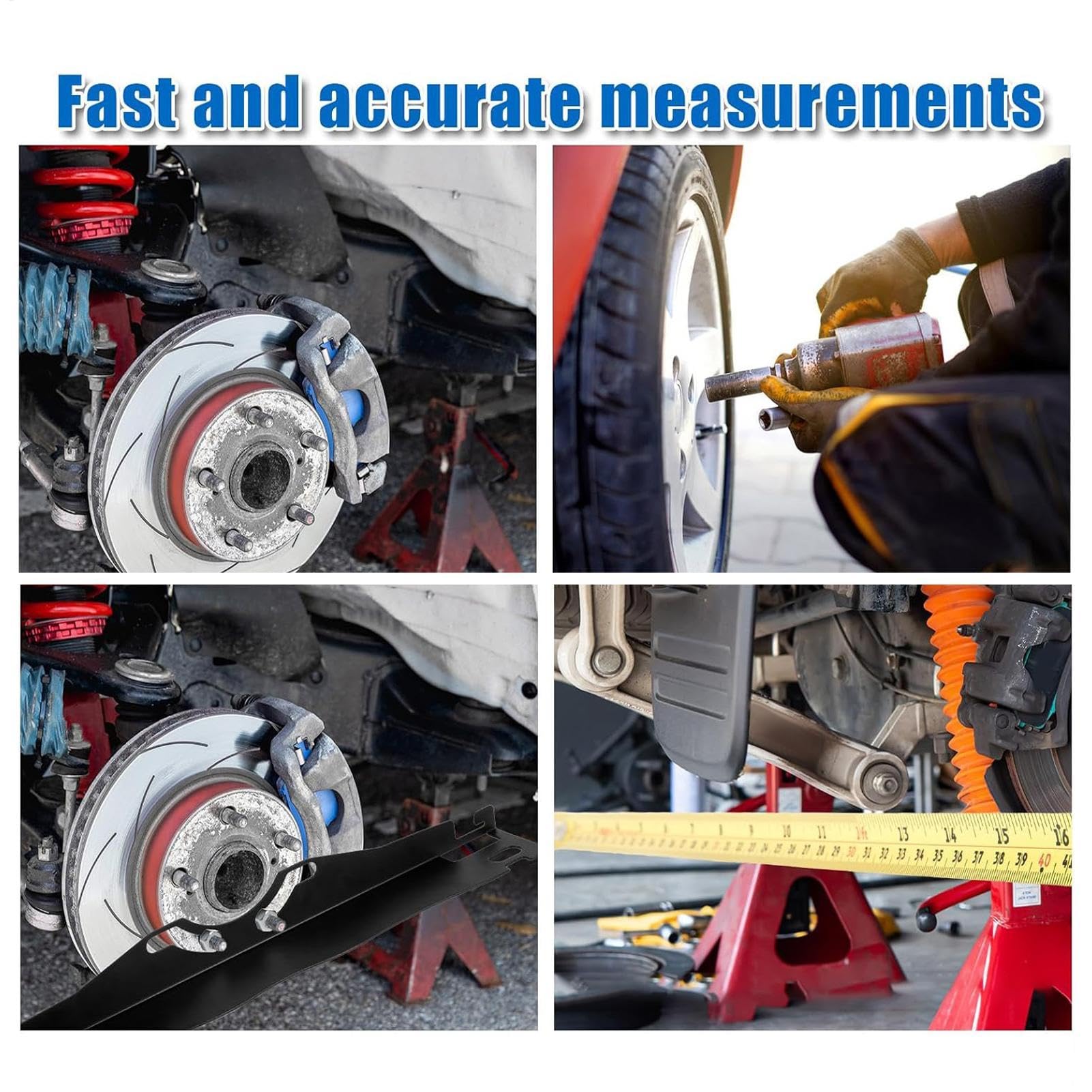 Wheel Alignment Tool zestaw do montażu kół ze stali nierdzewnej, płytki pomiarowe, akcesoria samochodowe, akcesoria do naprawy opon dla kobiet, mężczyzn, dorosłych, konserwacji samochodu