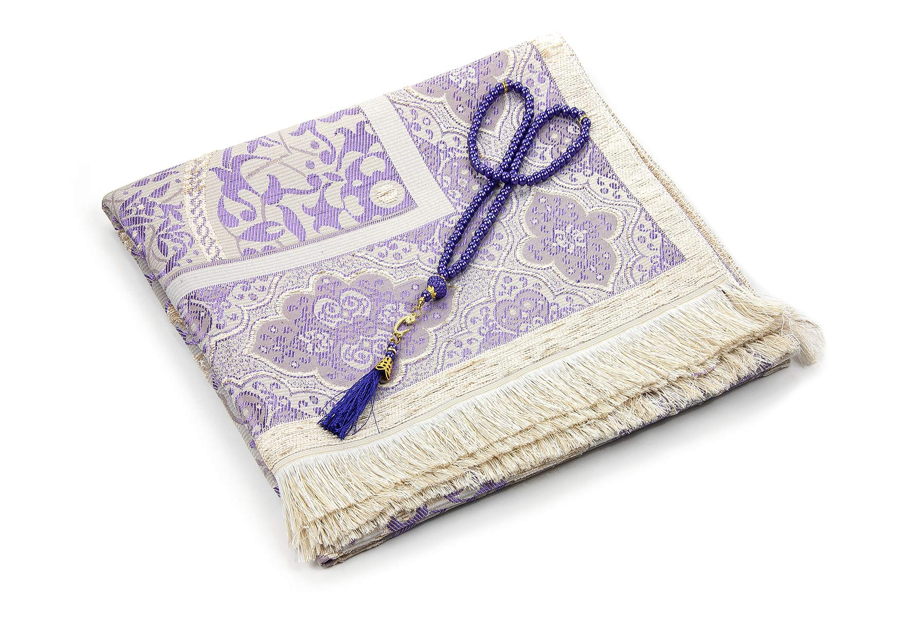 Miss Tesettür ihvan online Muslim Prayer Rug with Prayer Beads, Janamaz, Soft Sajadah - Image 4