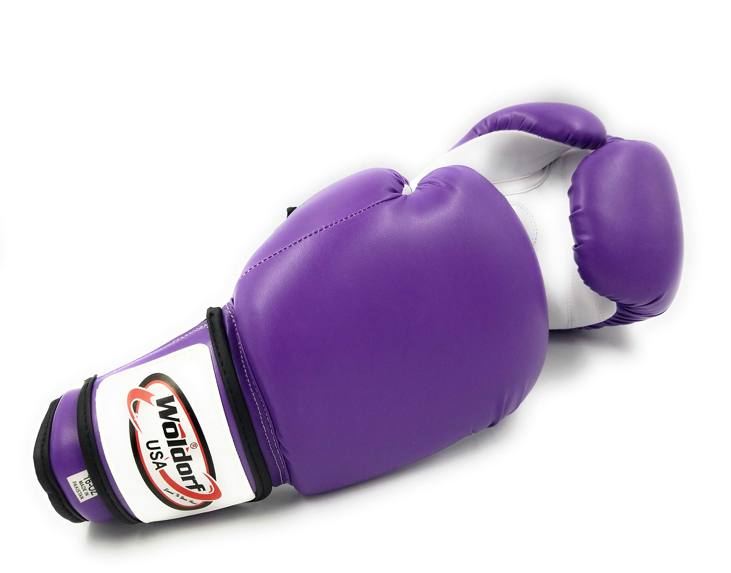 Guantoni per sacco da boxe, in vinile, 14 oz, colore: viola