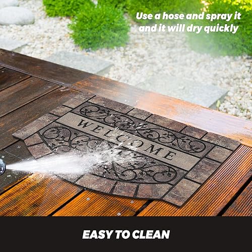 Miniatura 4 de Durable Welcome Door Mats Outdoor, 28"x17" Heavy-Duty Welcom Matt Outdoor for Front Door with Non-Slip Rubber Backing for Front Door High Traffic