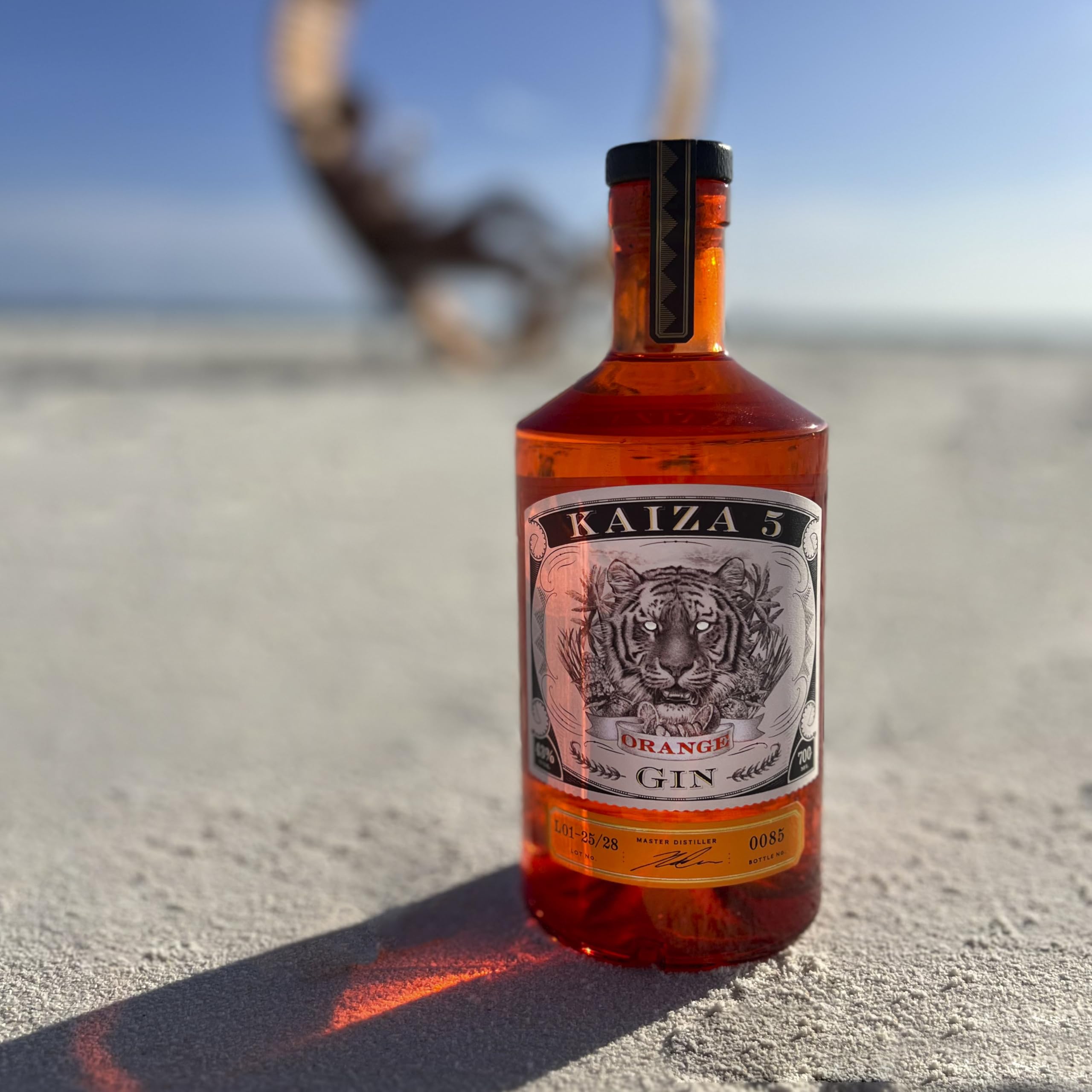 KAIZA 5 ORANGE GIN - 0,7 l - 43% | Spritzlebendige Gin-Kreation aus Kapstadt | spritzig – prickelnd – sanft mit Orange, Zitrone und Wacholder