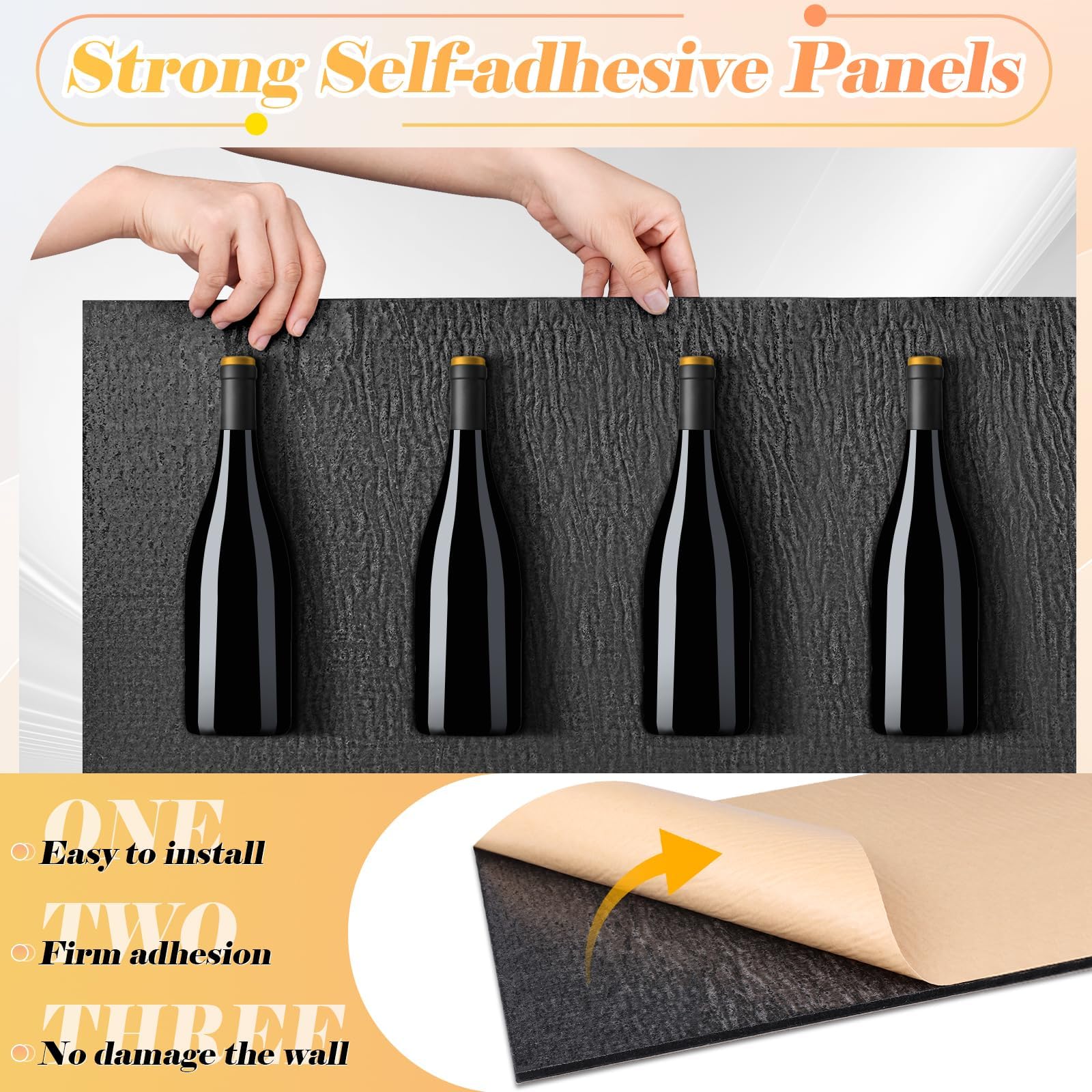 NZQXJXZ Paquete de 12 Paneles Acústicos de Pared Grandes | Paneles Acústicos Insonorizados Autoadhesivos para Pared, 40 x 30 x 1 cm, Tratamiento Acústico para Oficina en Casa