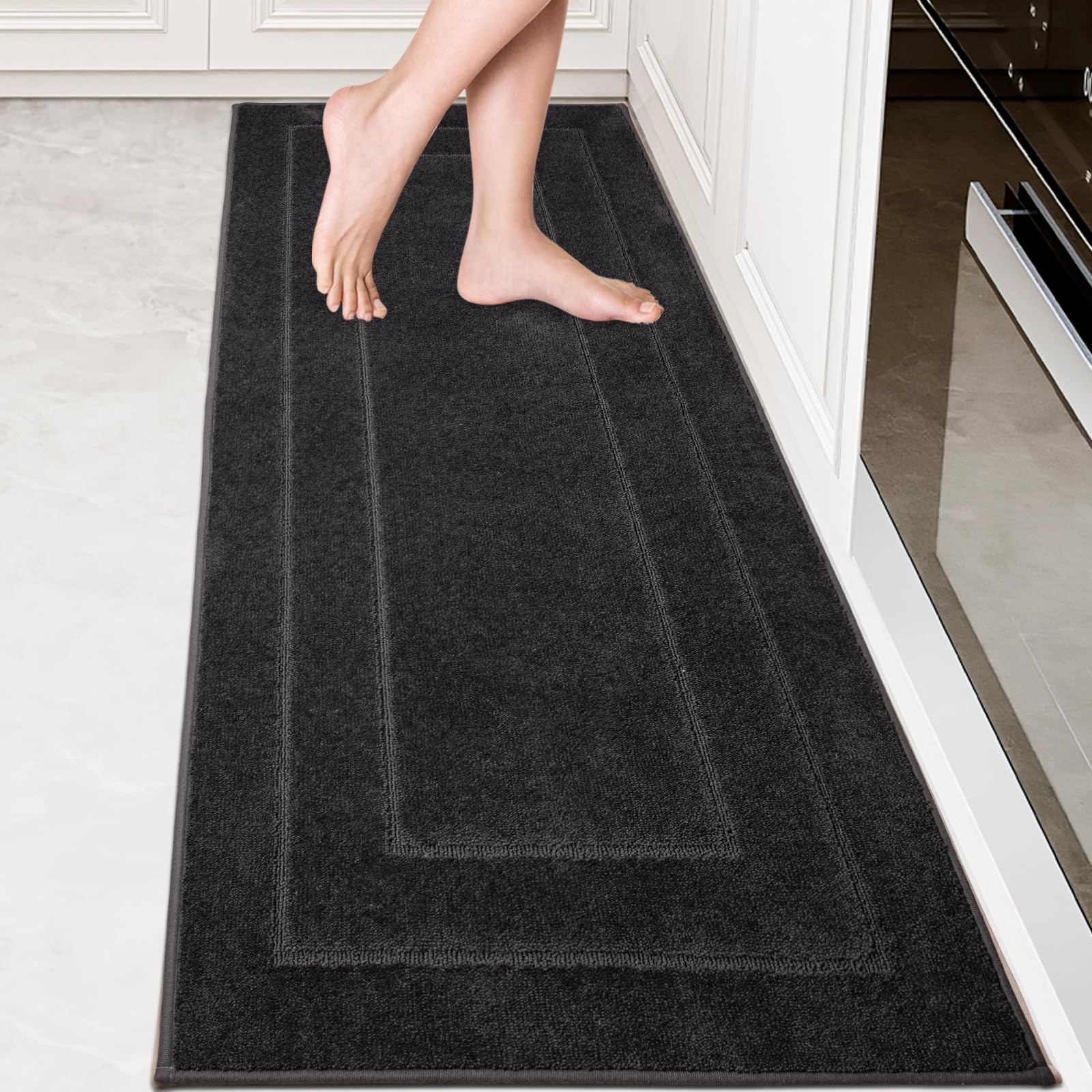 PURRUGS Machine Washable Kitchen Runner Rug 24" x 70", Non-Slip/Skid Hallway Runner Rug, Super Absorbent Soft Area Rug for Kitchen, Hallway & Laundry,