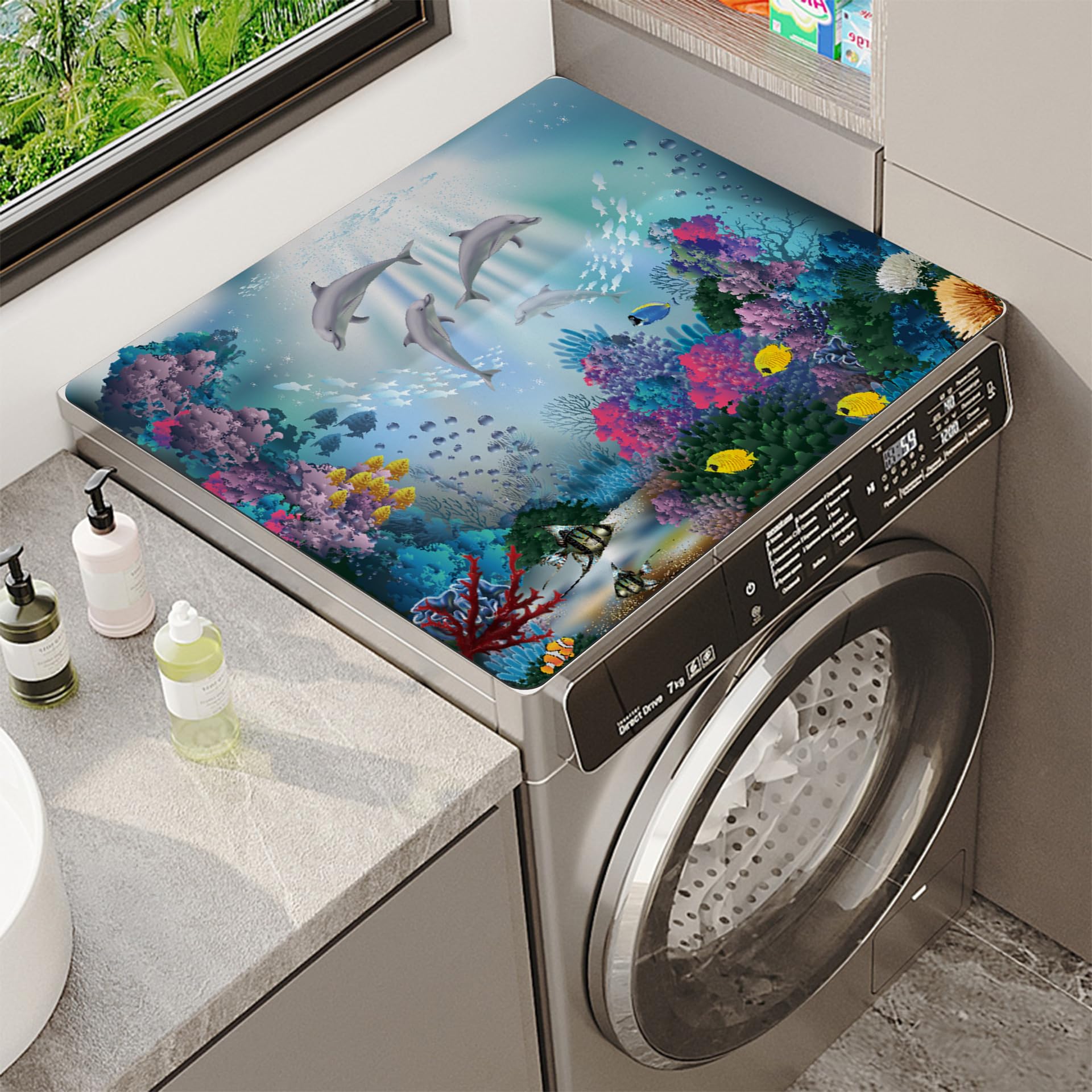 Waschmaschinenauflage Rutschfest – Stylische Abdeckmatte Für Waschmaschine, Trockner & Kühlschrank, 40x50 Cm, Lila