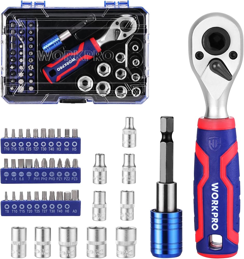 Amazon | WORKPRO ソケットレンチセット ビットラチェットセット 差込