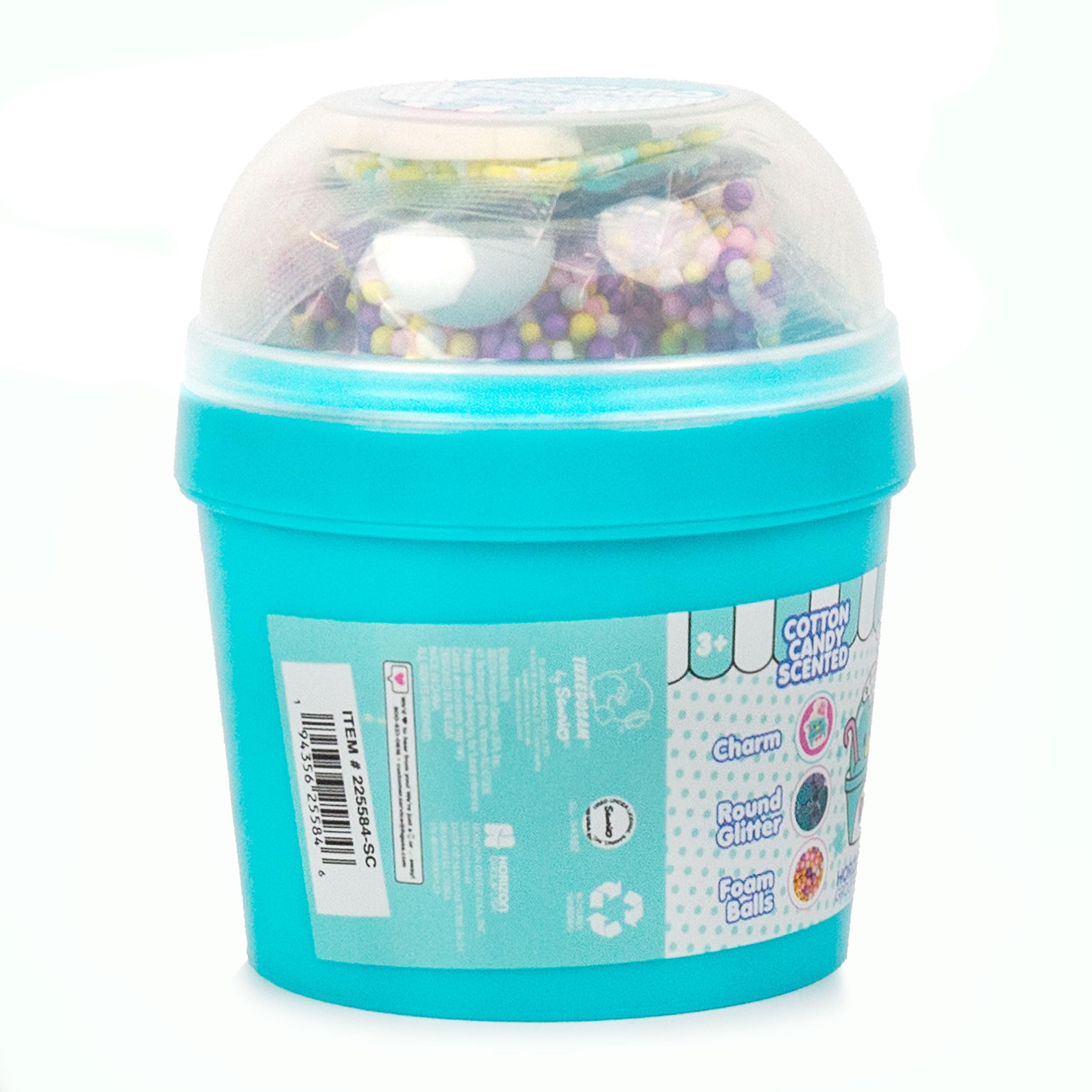 Tuxedo Sam SLIMYGLOOP Scoops Cotton Candy Ice Cream, Blue & White