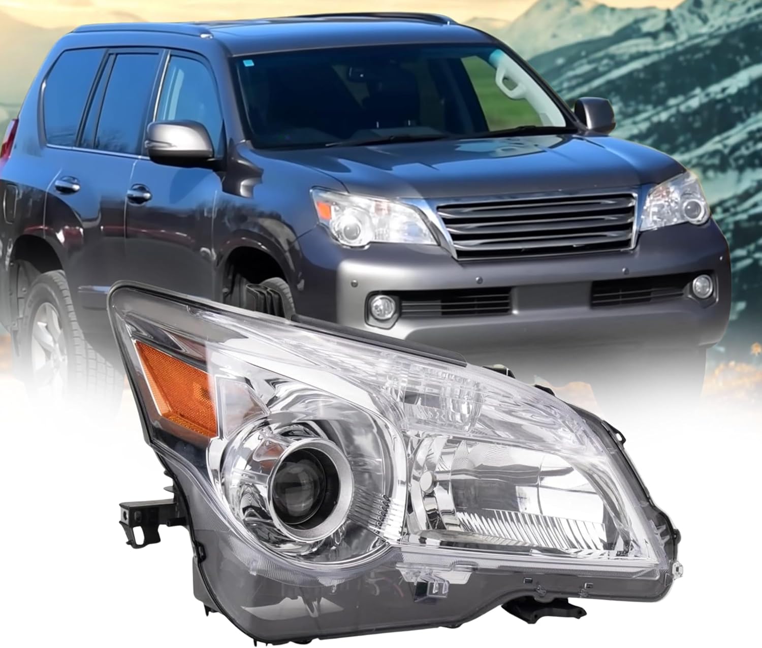 ALLIGATOR AUTO LIGHTS Replacement For Lexus GX460 Headlight 2010 2011 2012 2013 without Bulb Xenon, HID Headlamp Unit Lexus GX460 Right/Passenger Side LX2519126C, 81145-60E91