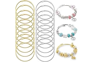 20Pcs Twisted Cable Wire Bangle|Stylish Fine Stainless Steel Open Cuff Bracelet Mixed...