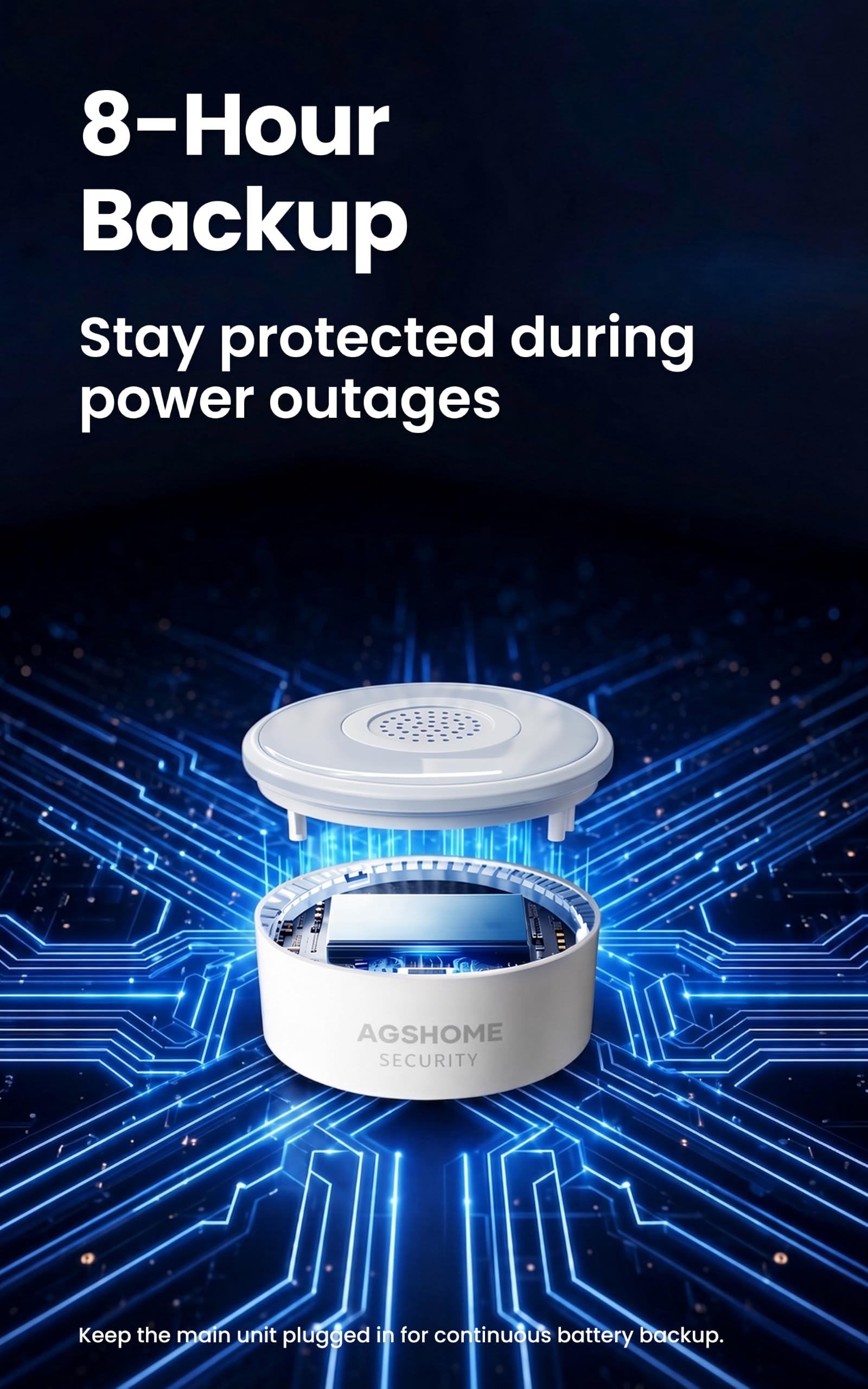 AGSHOME Alarme Maison sans Fil avec Caméra WiFi 1080P