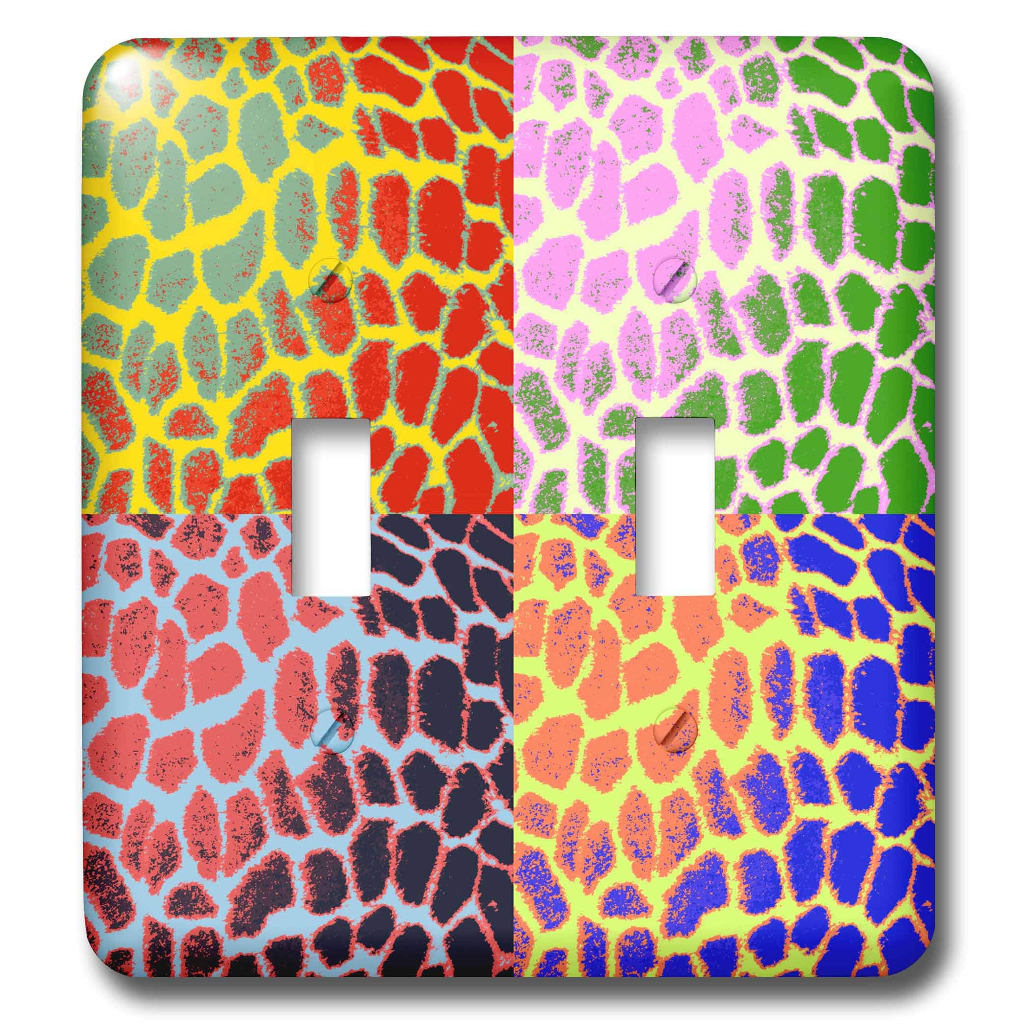 Interrupteur à baïonnette girafe 3dRose LSP_29488_2 au design artistique multicolore