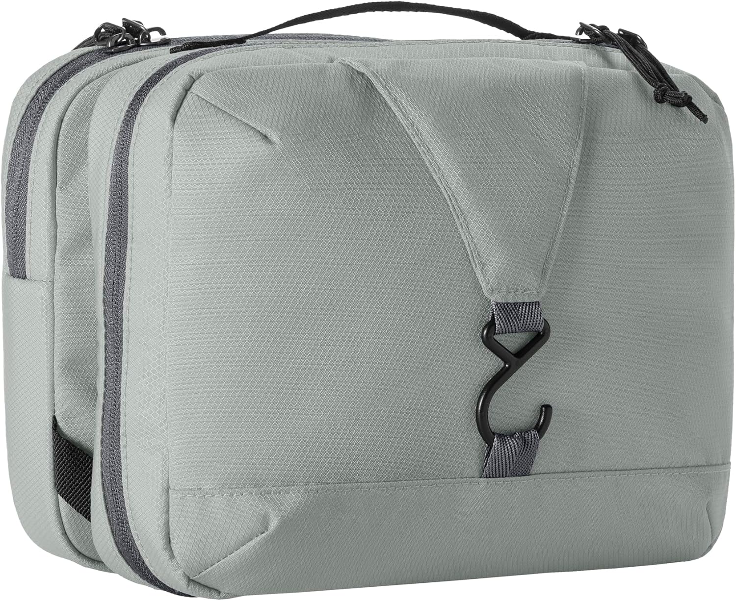 Eagle Creek Pack-It Trifold Toiletry Kit - Dopp Kit Toiletry Organizer with Padded Interior, Durable Hanging Hook & Large Compartments - Water Resistant & Washable - Storm Grey - Image 3