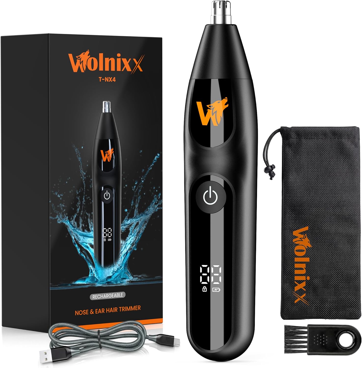 Nose Hair Trimmer for Men & Women – Powerful 8000 RPM Motor, Wet/Dry Use, Electric Nose & Ear Hair Clipper with Travel Lock, USB Rechargeable, Portable Grooming Tool
