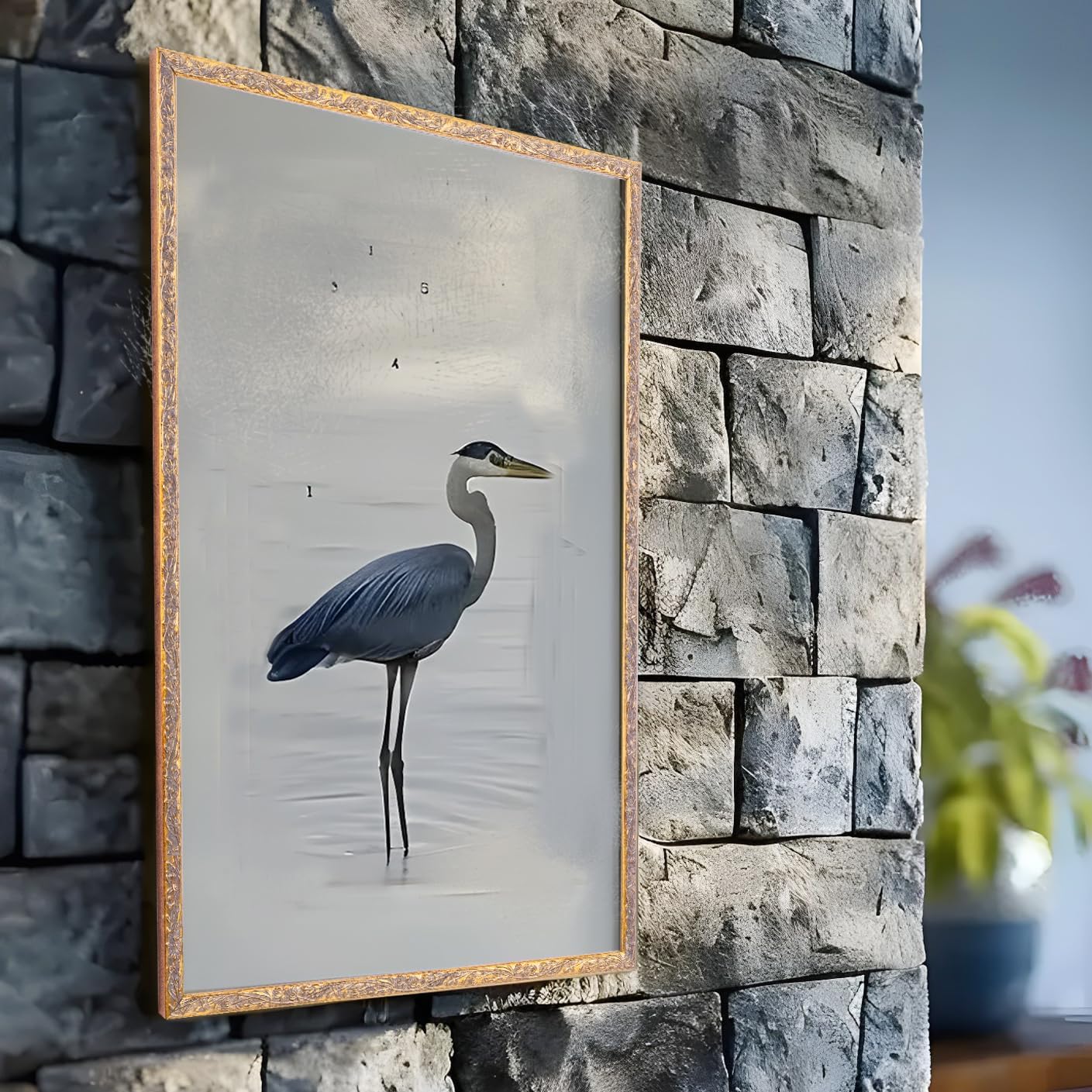 ArtXO 5"x7" Picture Frame Wooden, Display Pictures 4"x6" with Mat or 5"x7" Without Mat,Gold Ornate Frame Poster Frames,Hanging Photo Frame Wall