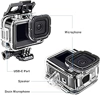 Vista 3 de GEPULY Carcasa de esqueleto con protección lateral abierta con USB de aluminio Pass Through Cubierta de puerta lateral para GoPro Hero 9 10 11 12 13