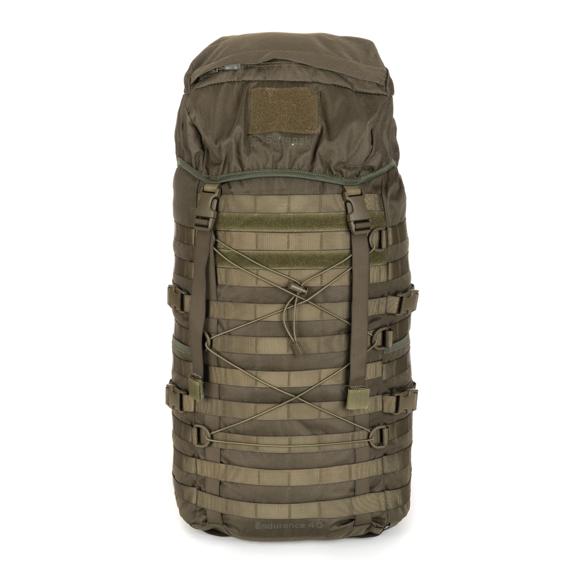 Snugpak Endurance WGTE 40L Backpack with 600D Nylon, Ventilated Padded Back - Military Rucksack with 150+ MOLLE Attachment Points, Adjustable Straps - Olive