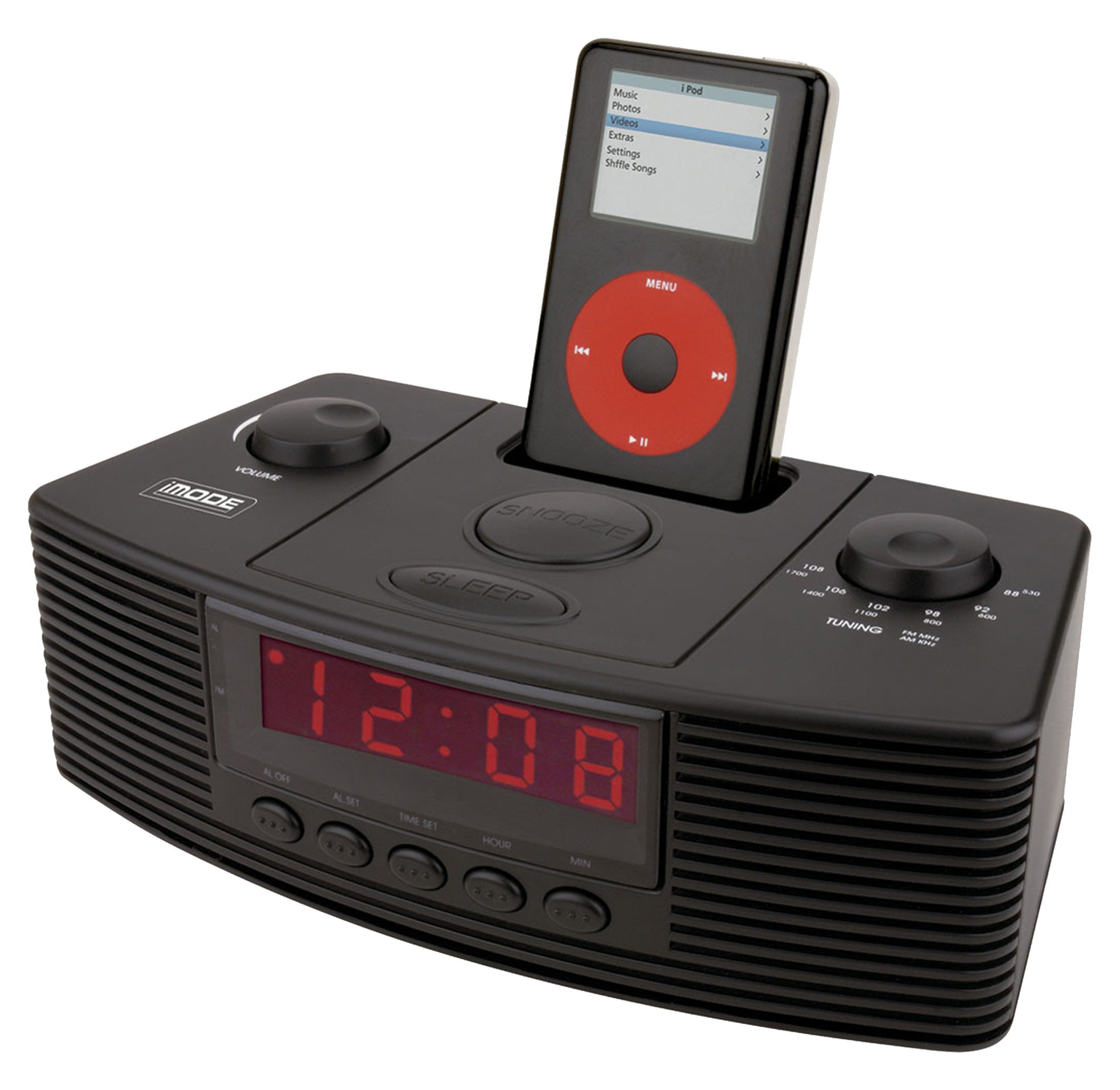 iMode Dock Clock Radio made for iPod, iPod Video, Nano and Mini (Black) (Discontinued by Manufacturer)