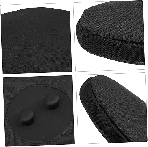 Miniatura 9 de HOMSFOU Cojín de asiento para silla al aire libre, taburete plegable portátil, cojines de silla redondos, taburete retráctil, taburete plegable