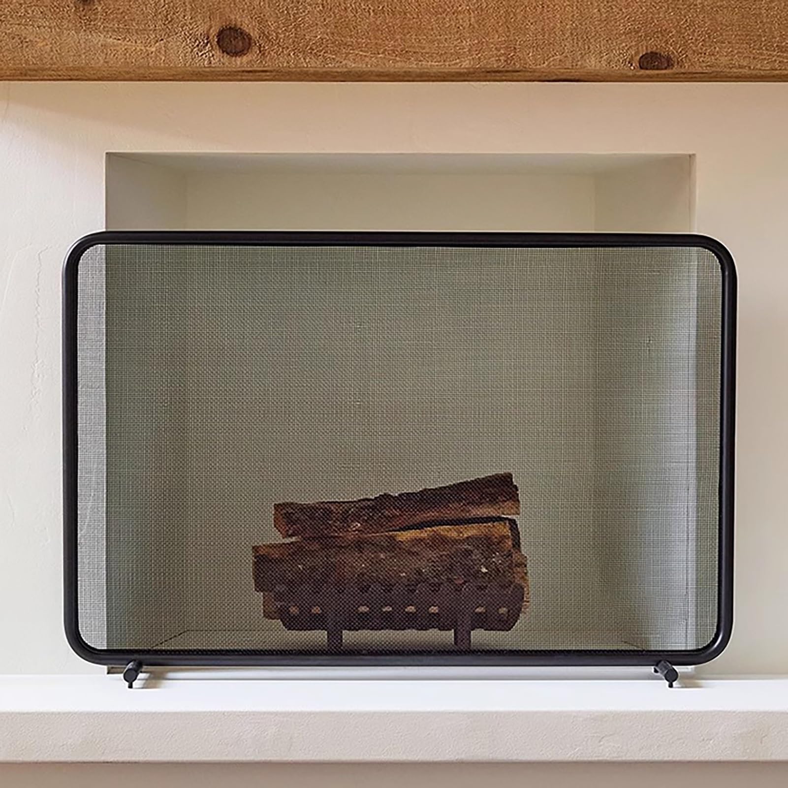 Salvachispas Chimenea Malla Protectora para Chimenea de 20 X 36 Pulgadas para Estufas de Leña, Panel Protector Pequeño de Un Solo Panel Contra Chispas de Fuego, Panel Protector a Prueba de Hornos de G
