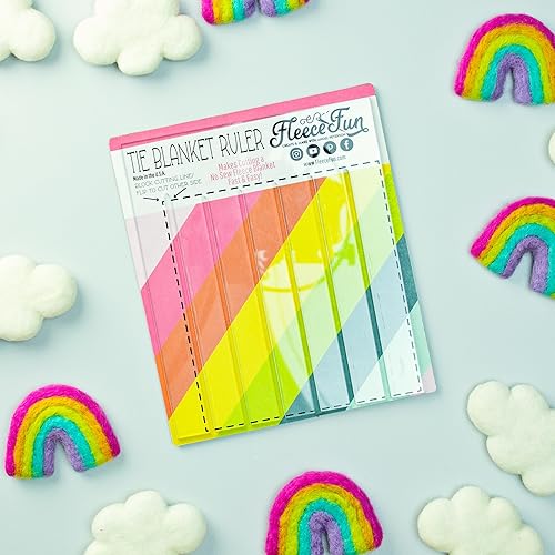 Miniatura 7 de Plantilla de regla de manta de lazo de forro polar para bricolaje sin coser mantas y hacer mantas