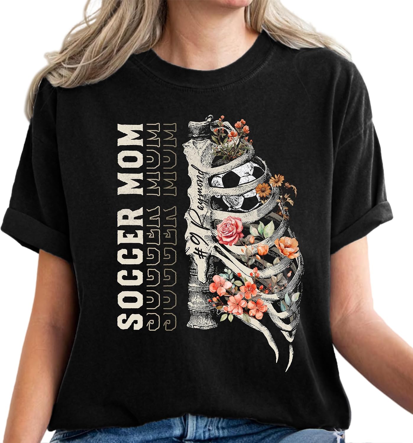 Personalized Soccer Mom Shirts with Name Number, Custom Soccer Mom Shirt for Women, Soccer Mom Sweatshirt