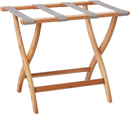 Wooden Mallet Portaequipajes con patas curvas, roble claro