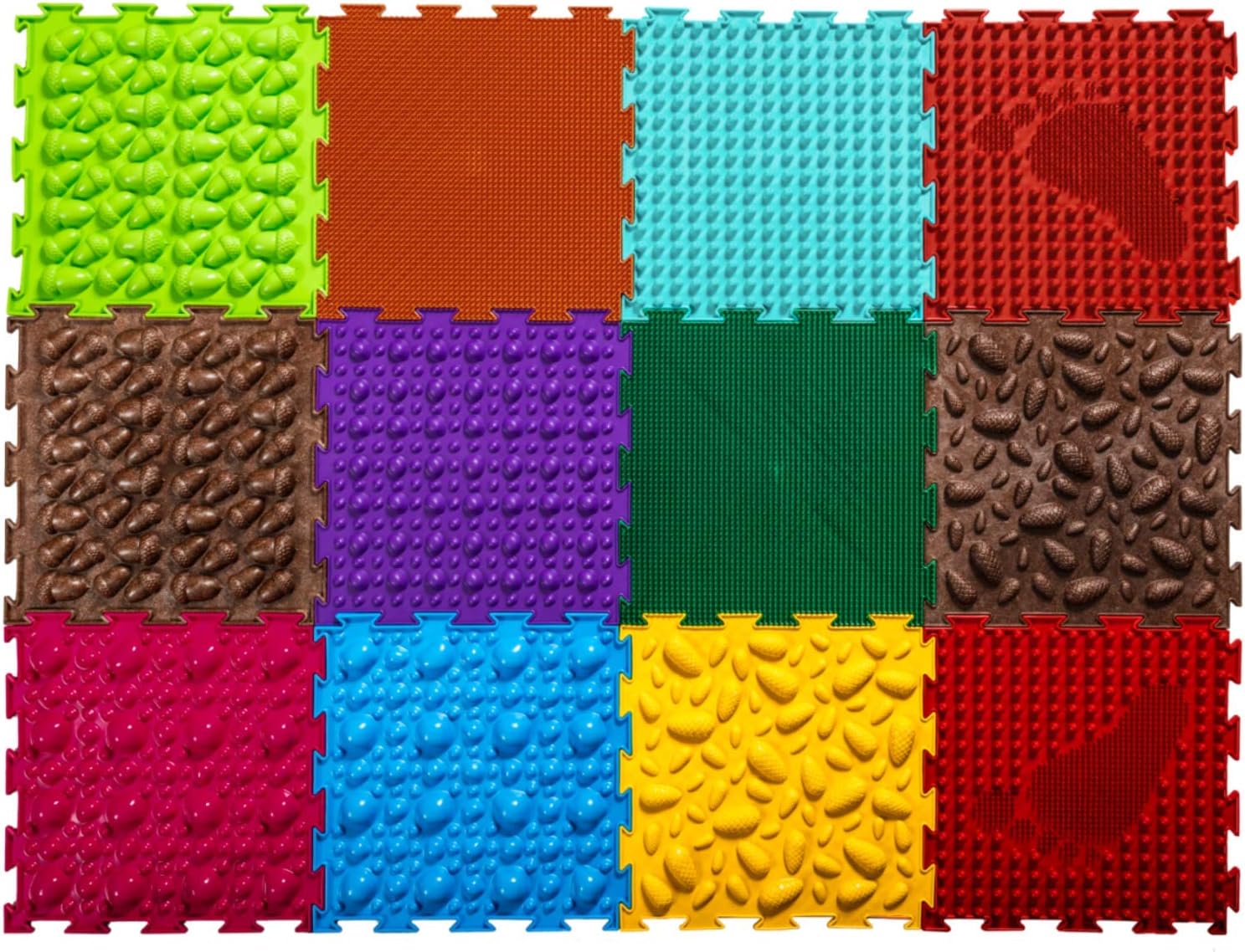 Orthopedic Massage Floor Puzzle mats for Your Babies and Toddlers Health Development – Rubber nontoxic Carpet for Child Activity – Jigsaw Puzzle mat - Authentic Product – “All in” Set