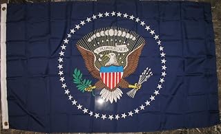 Premium USA Presidential Seal Flag (3 By 5 Foot) - Large Flag With Brass Grommets - 100% Super Polyester Material - Perfect For Hanging Indoor/Outdoor