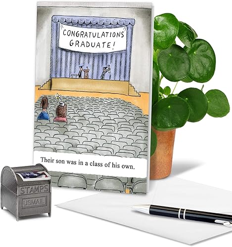 Miniatura 3 de P-NW-S-GD-CT-1 NobleWorks - Tarjeta de felicitación de graduación con sobre