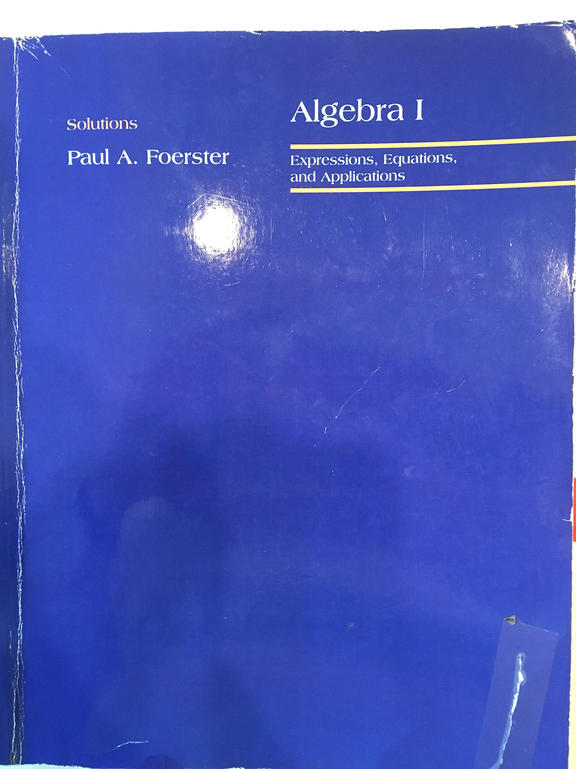 Algebra 1: Expressions, Equations and Applications Solutions Book